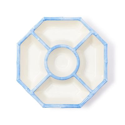 TC French Blue Bamboo Chip and Dip