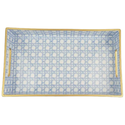 8O Blue Cane Vanity Tray