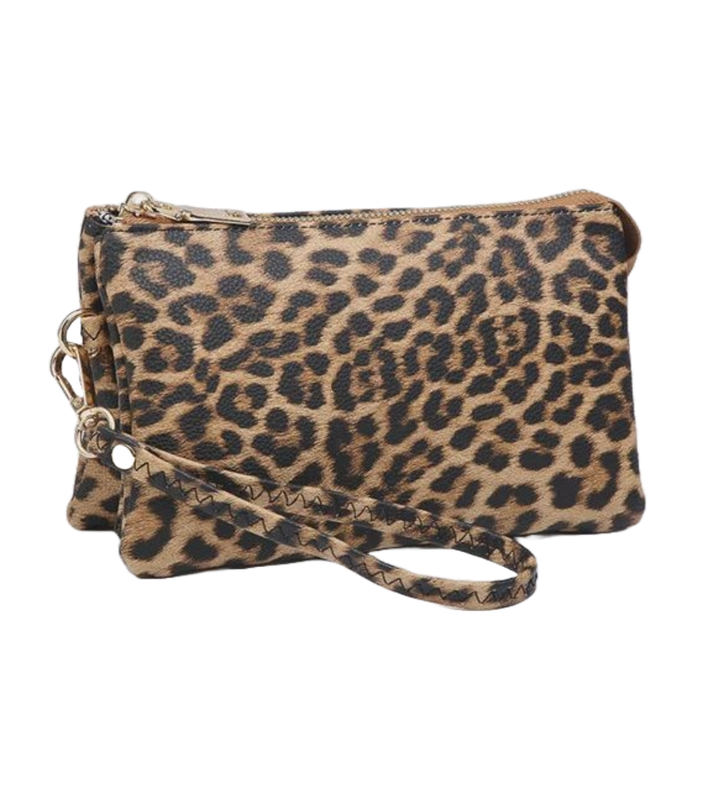 JEN Leopard Crossbody/Wristlet