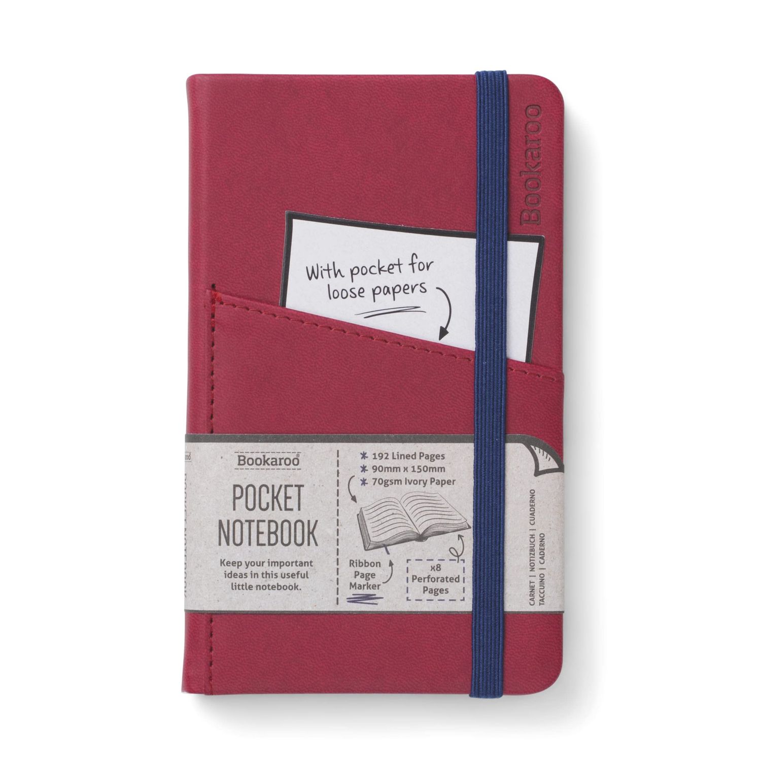 IF Red Bookaroo Pocket Note Book