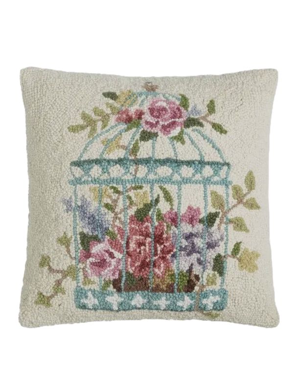PH Floral Birdcage Hook Pillow