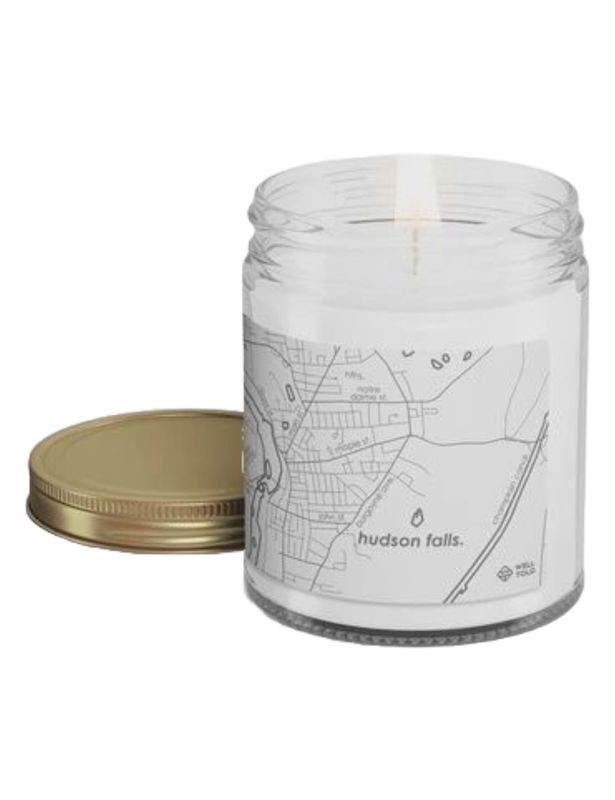 WT Greenwich Map Candle