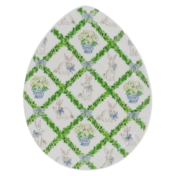 BI Boxwood Trellis Egg Plate