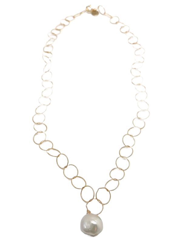ID Elsa Short Gold &amp; Pearl Necklace