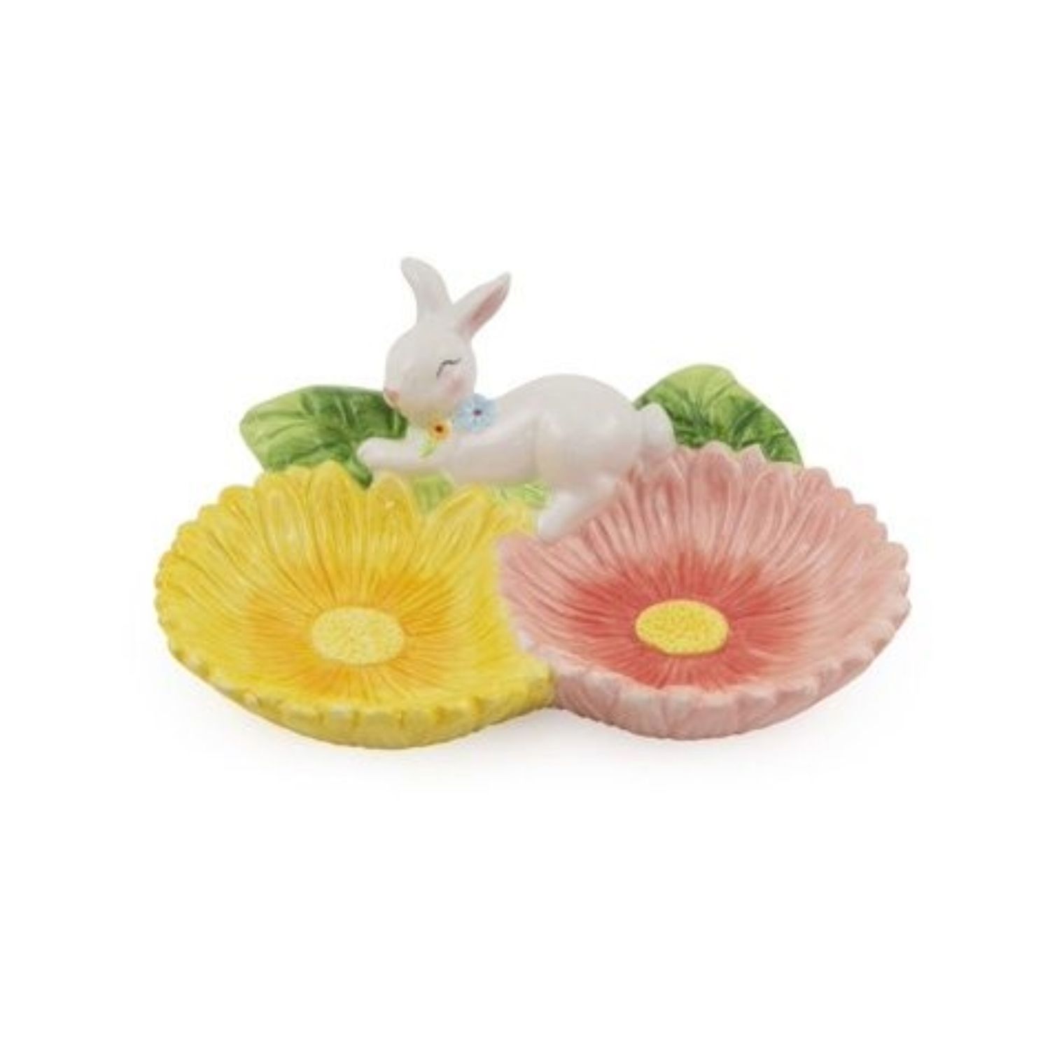 BI Floral Bunny Divided Plate