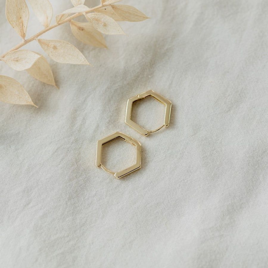 GJ PentaGleam Gold Earrings