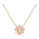MAM Rose Quartz Daisy Flower Necklace