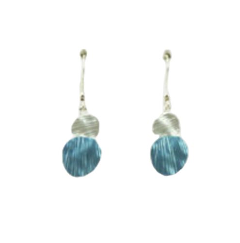 ABW Blue Enamel Disks Earrings