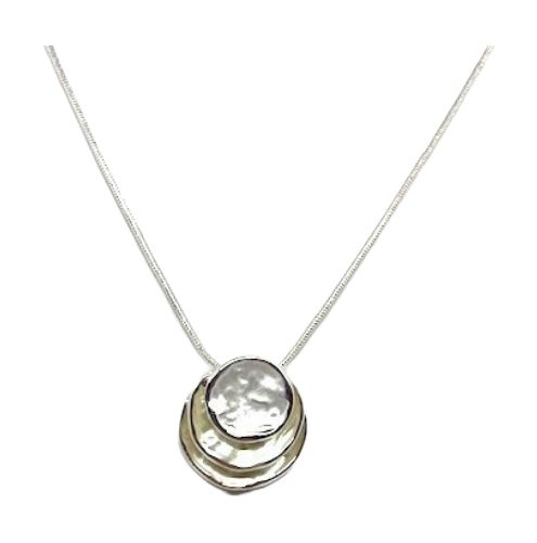 ABW Ivory Tonal Disks Necklace