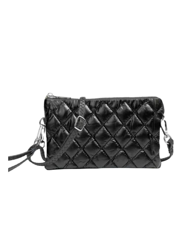 JEN Black Puffer Crossbody/Wristlet