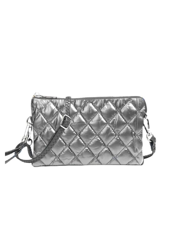 JEN Graphite Puffer Crossbody/Wristlet