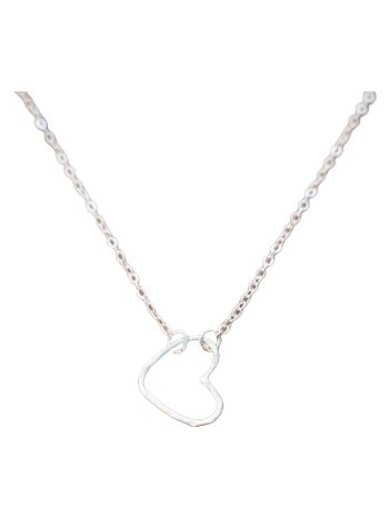GJ Amore Silver Necklace Heart