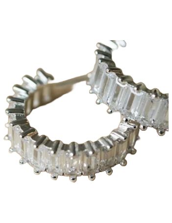 GJ Chara Silver Hoop Earrings