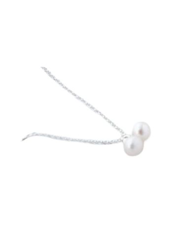 GJ Friendship Silver White Pearl Necklace