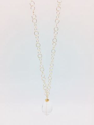 ID Mia Gold/Clear Necklace