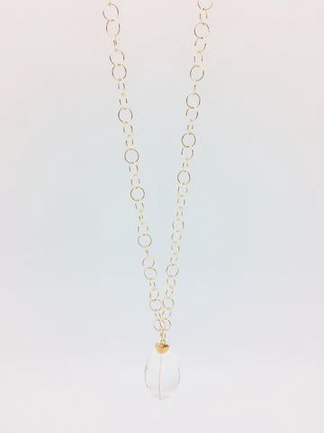 ID Mia Gold/Clear Necklace