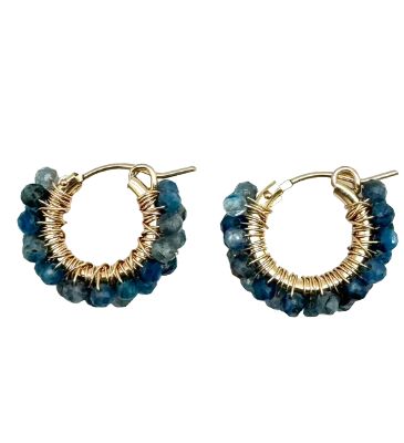 ID Diddi Blue Hoop Earring