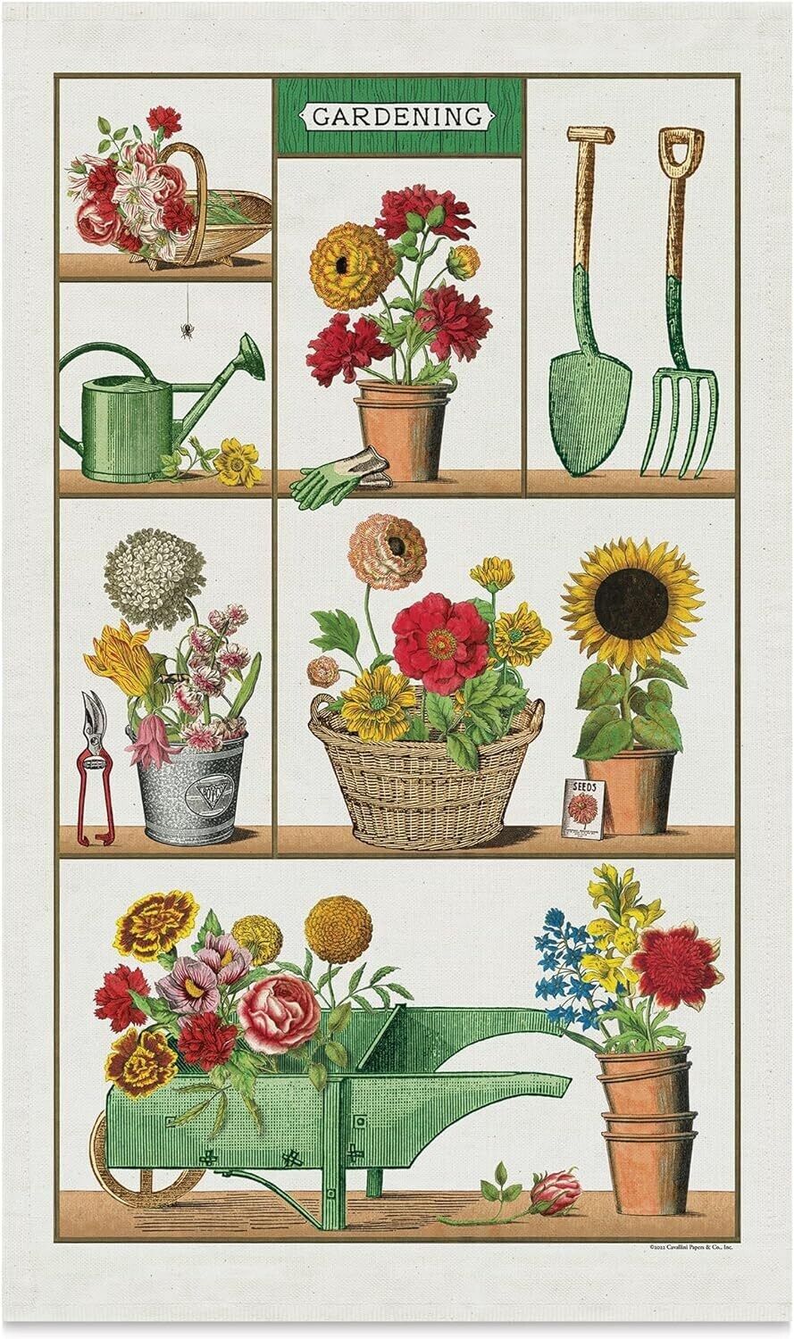 CAV Gardening Tea Towel