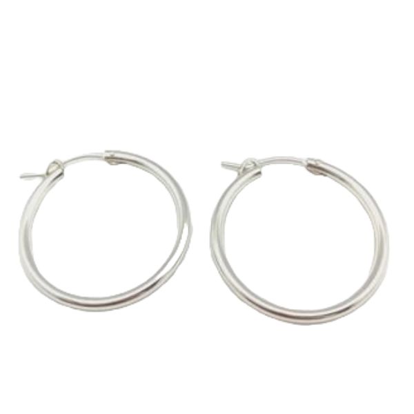 ID Nina Silver Medium Hoop Earring