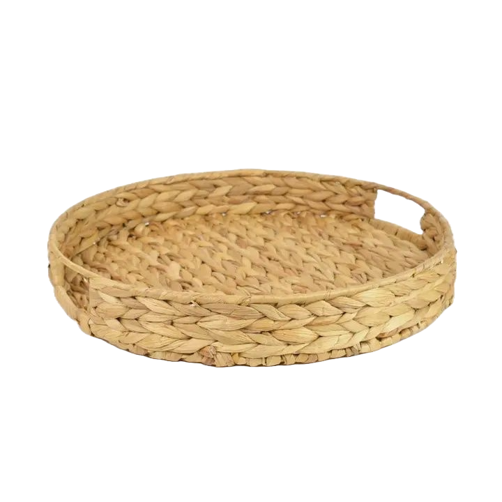 8O Natural Woven Round Tray