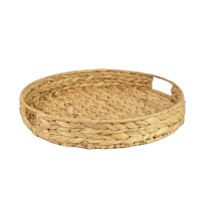 8O Natural Woven Round Tray