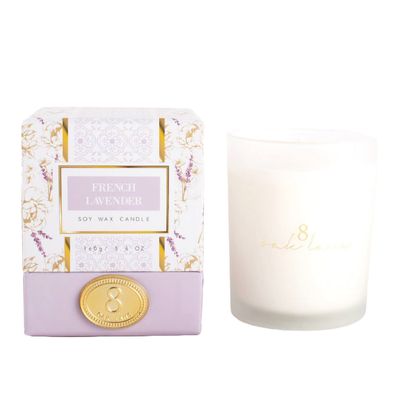 8O French Lavender 5.6 oz. Soy Wax Candle