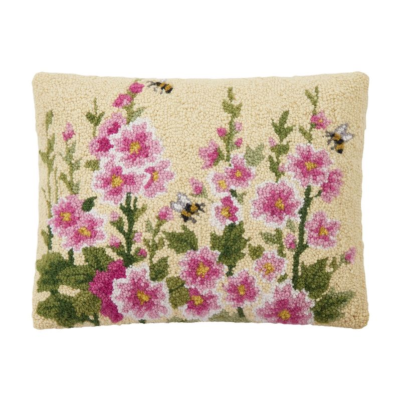 PH Pink Holly &amp; Bees Hook Pillow