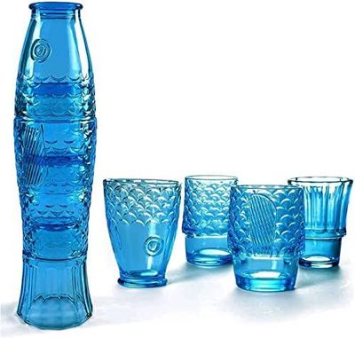 BA Blue Fish Stackable Glasses