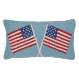 PH Double American Flag Hook Pillow