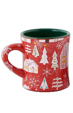 ON Red Holiday Chalet Mug