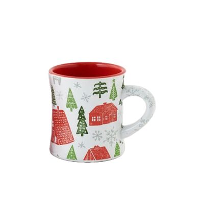 ON White Holiday Chalet Mug