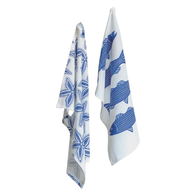 BI Starfish &amp; Striper Tea Towel