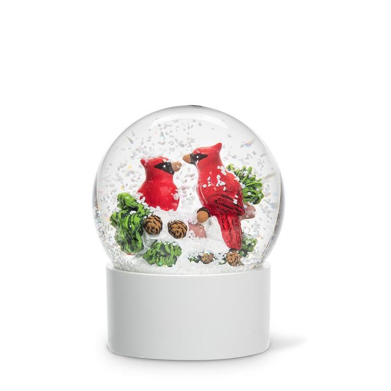 AB Cardinal Pair Snow Globe