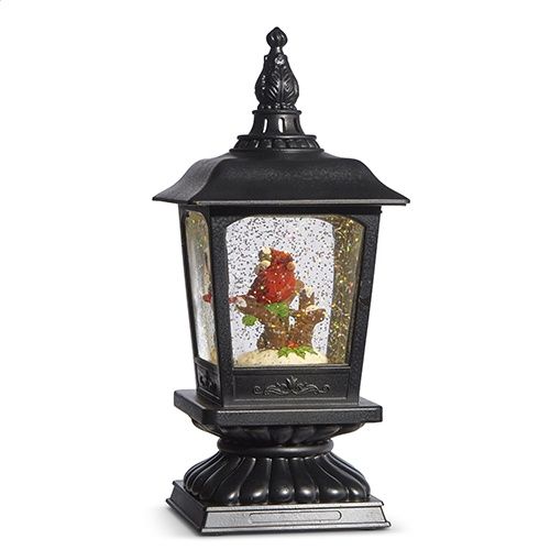 RAZ Cardinal on Branch Lighted Water Lantern