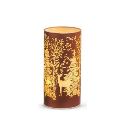 RAZ Lighted Forest Trees Lantern, Small