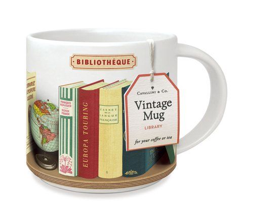 CAV Library Books Ceramic Mug