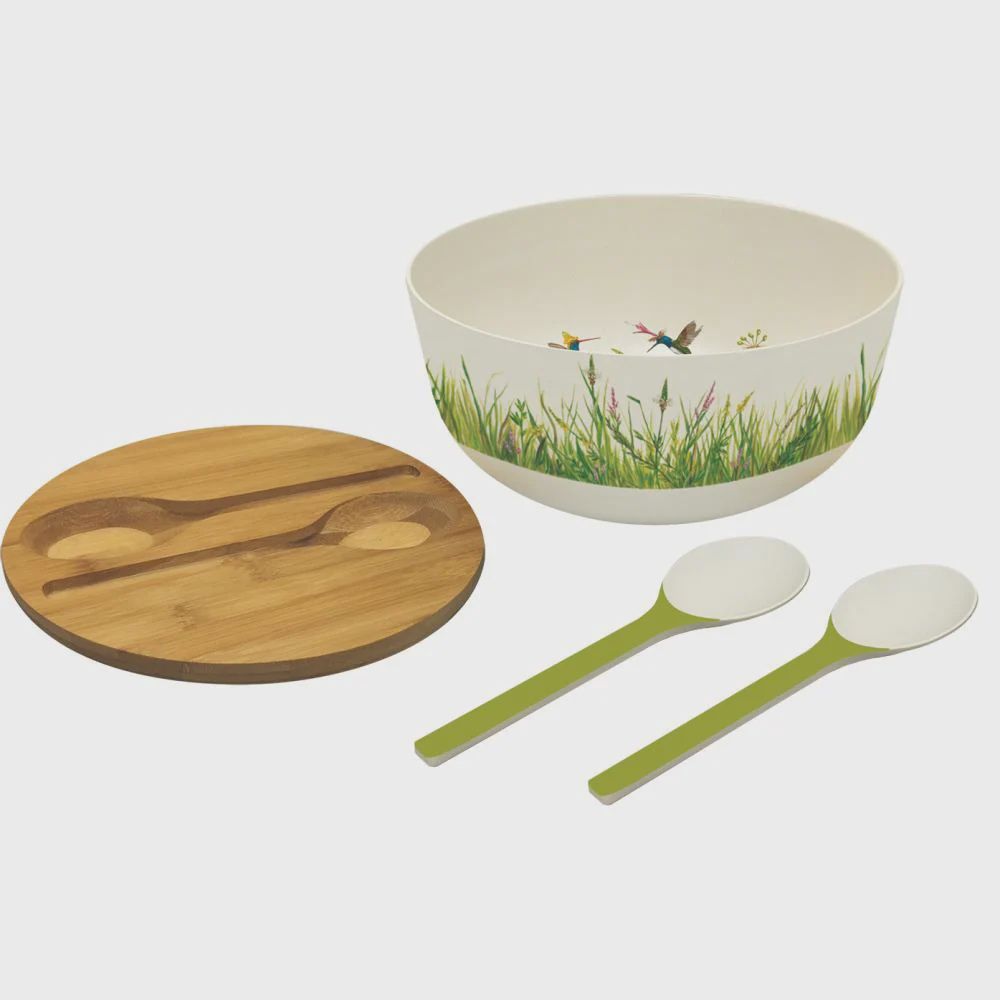 PPD Meadow Buzz Bamboo Salad Bowl