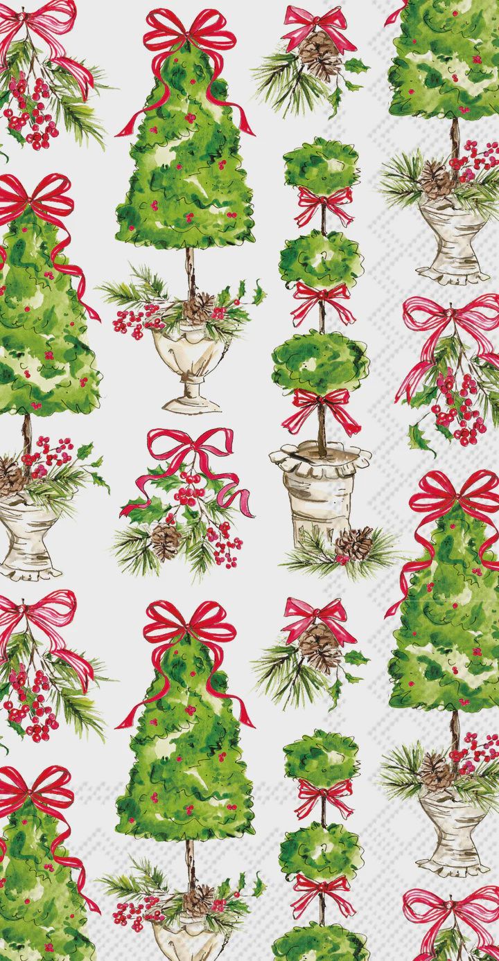 BI Holly Topiary Guest Towel