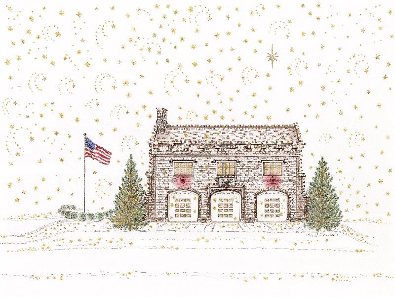 GBA Cos Cob Fire Station Boxed Notecards