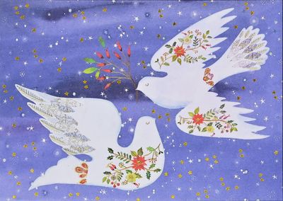 PP Doves in Flight Deluxe Boxed Holiday Cards