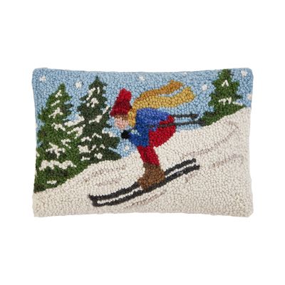PH Downhill Skiier Hook Pillow