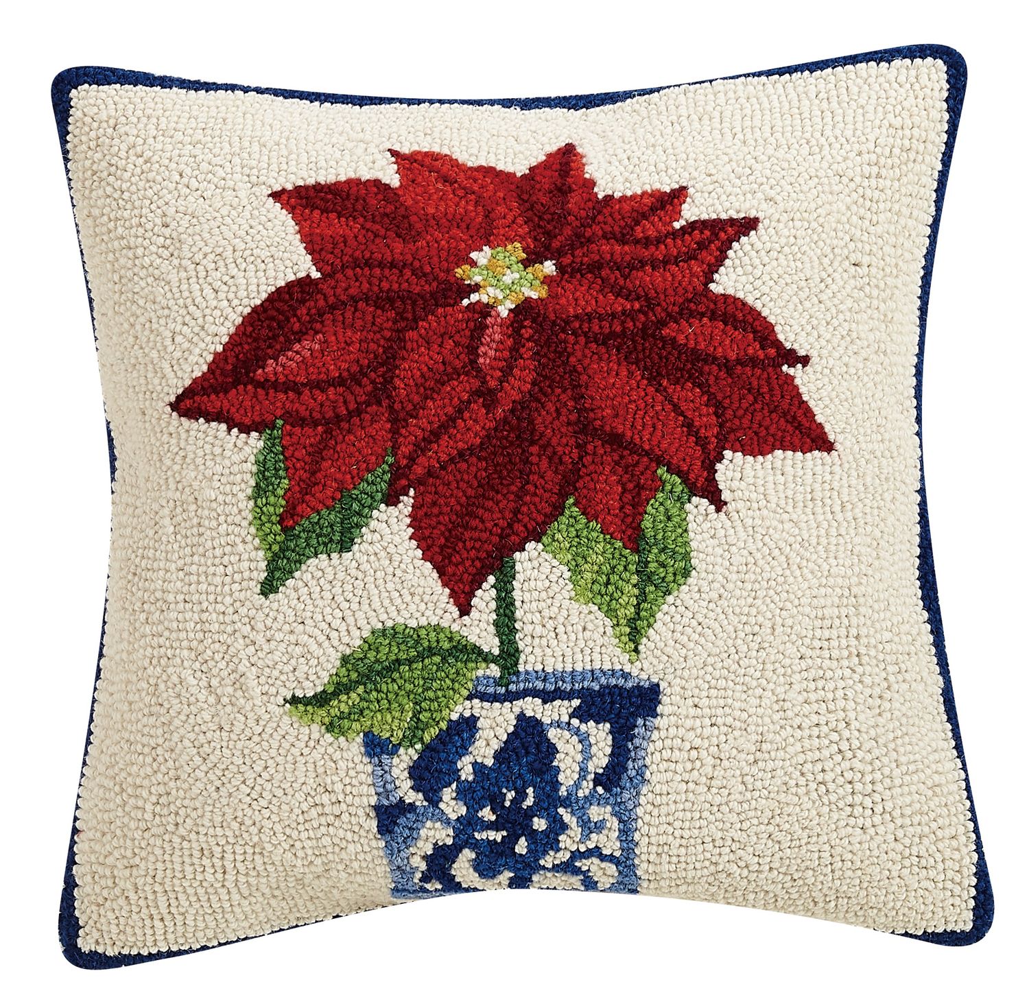 PH Chinoiserie Pointsettia Hook Pillow