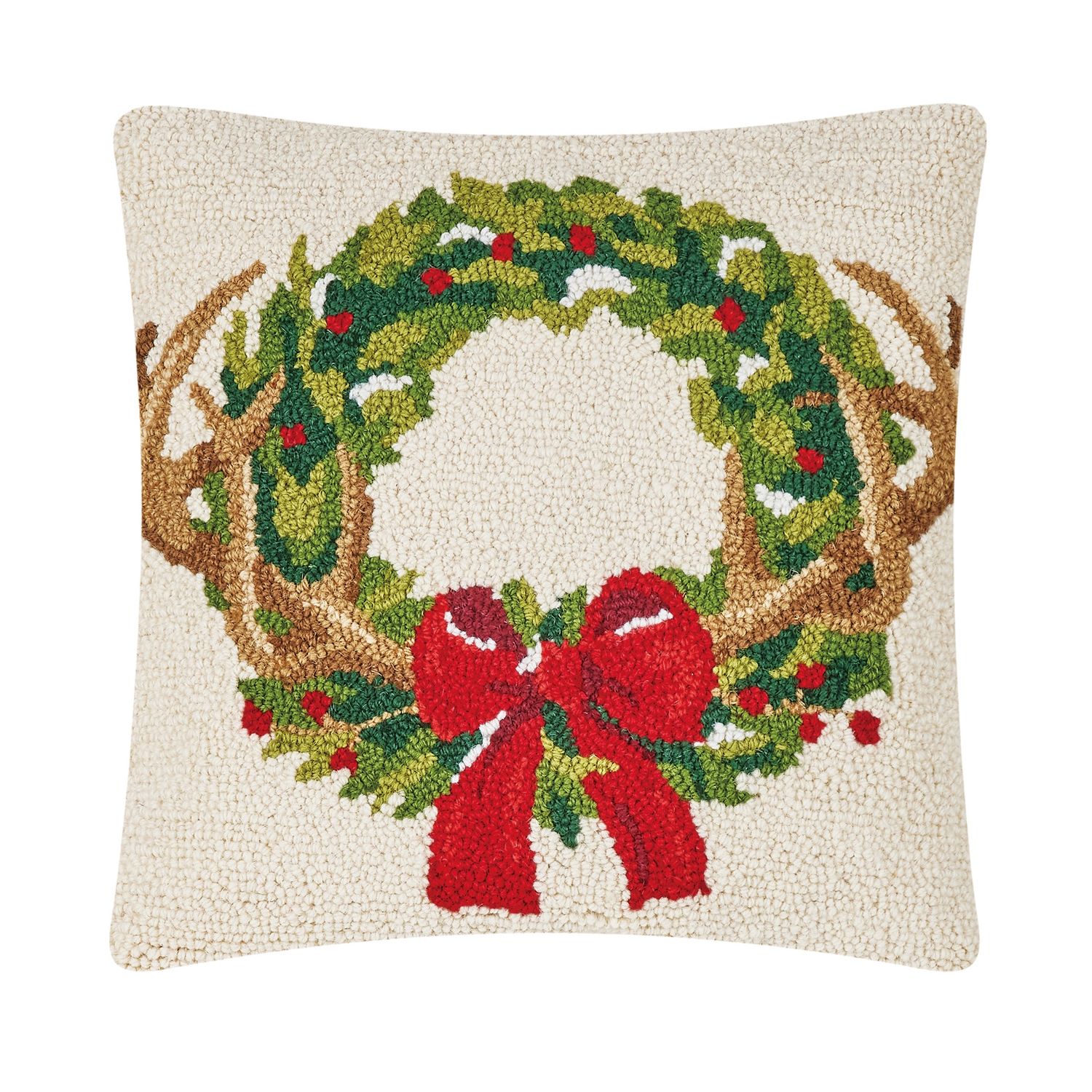 PH Holiday in the Woods Wreath Hook Pillow