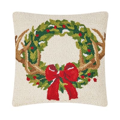 PH Holiday in the Woods Wreath Hook Pillow