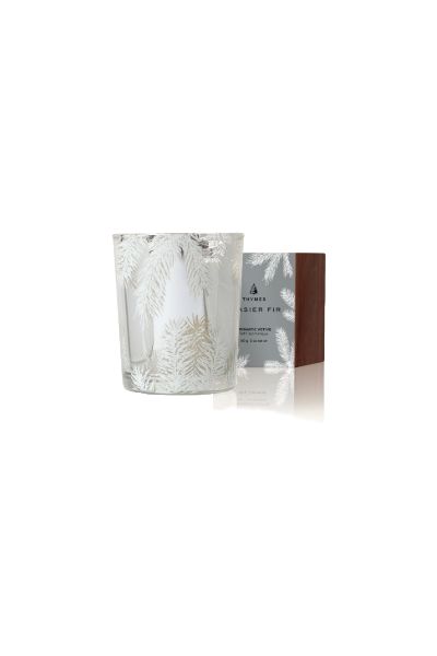 TH Frasier Fir White Statement Votive, Boxed