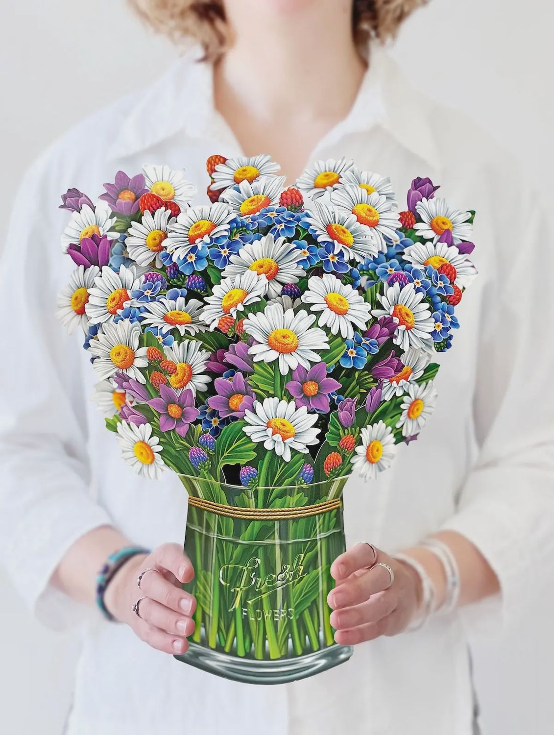 FP Field of Daisies Flower Bouquet Greeting Card