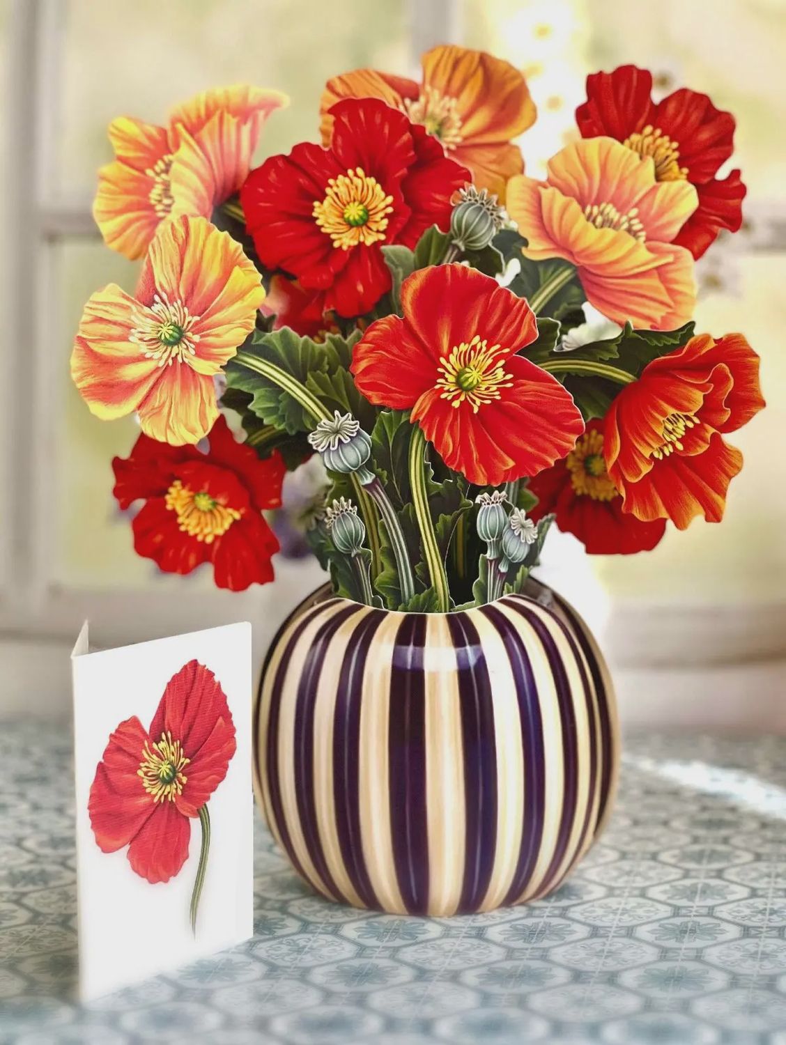 FP French Poppies Bouquet Greeting Card