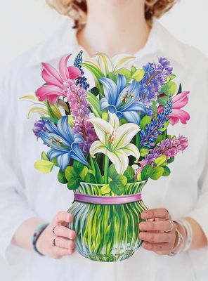FP Lilies &amp; Lupines Bouquet Greeting Card
