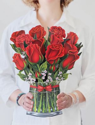 FP Red Roses Bouquet Greeting Card