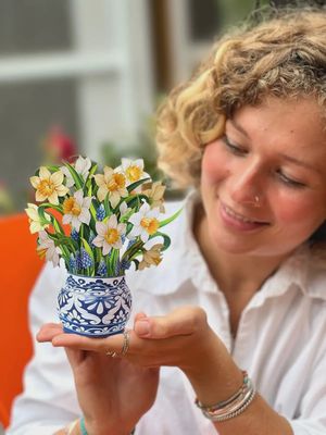 FP Mini English Daffodils Bouquet Greeting Card